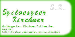 szilveszter kirchner business card